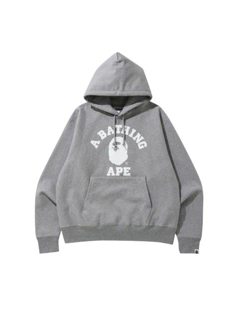 A BATHING APE® BAPE Relaxed Classic College Pullover Hoodie 'Grey'