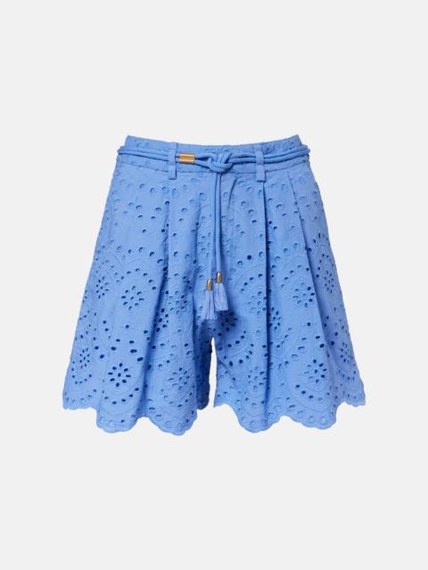 Poupette St Barth Broderie anglaise cotton shorts