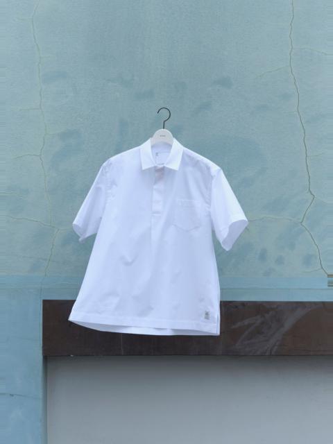 sacai Thomas Mason / Cotton Poplin Polo Shirt