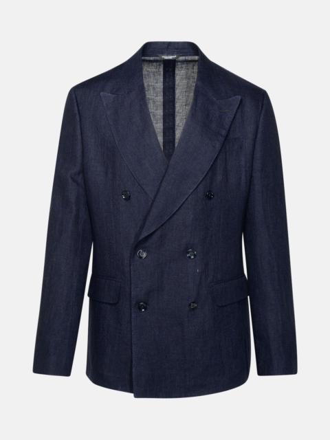 Dolce & Gabbana NAVY LINEN BLAZER