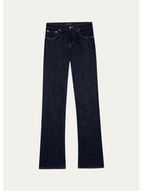 HAIKURE Chewy Mid-Rise Flared Slit Jeans
