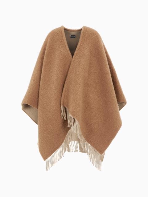 GIORGIO ARMANI GIORGIO ARMANI NEVE CAPE IN VIRGIN WOOL AND CASHMERE