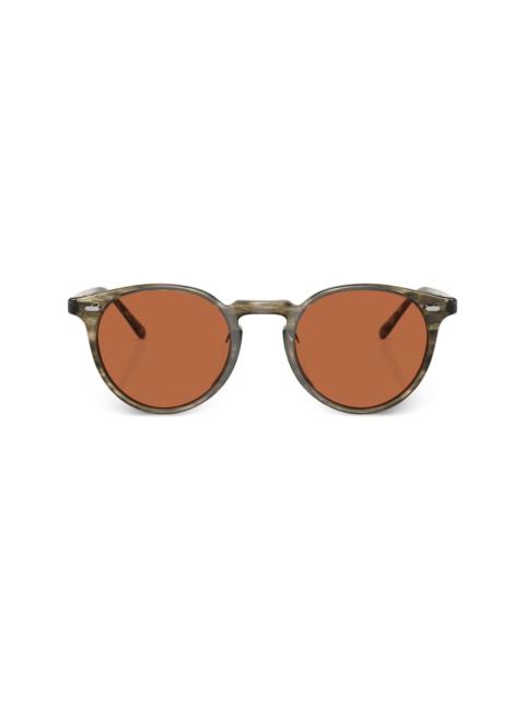 round-frame tinted-lenses sunglasses
