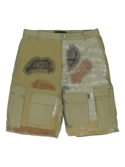 WHO DECIDES WAR embroidery-detail cargo shorts