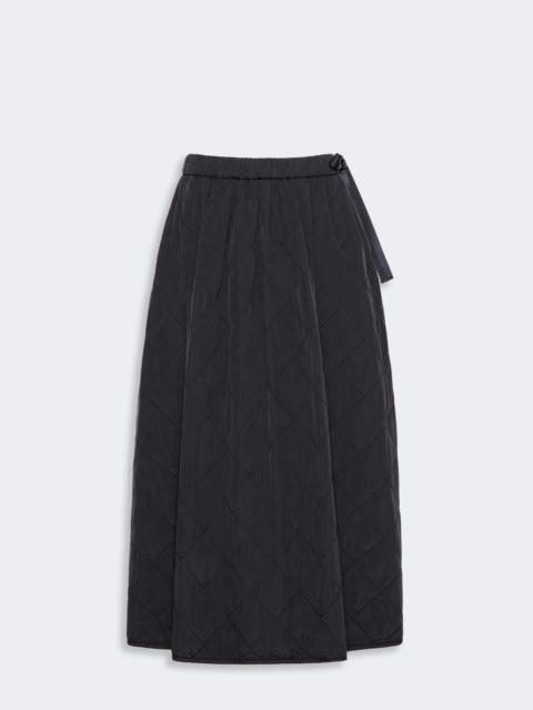 WEEKEND Max Mara BRIOSE Technical plain-weave fabric flared skirt - BLACK