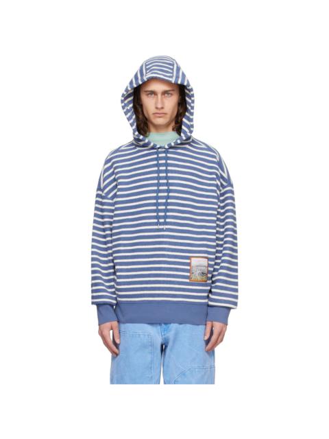 Maison Kitsuné appliqué 로고 줄무늬 면 후드