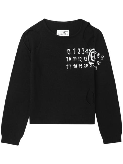 MM6 Maison Margiela numbers-print sweater
