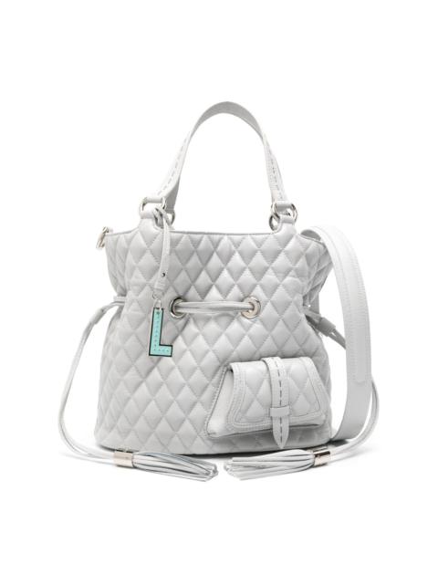 medium quilted leather bucket bag