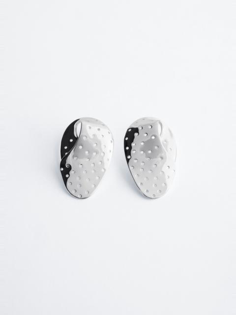 & Other Stories Cutout Brass Earrings