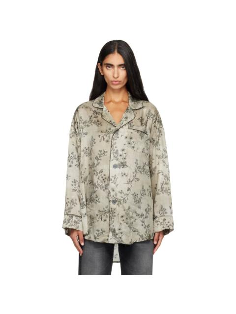 R13 Green Drop Neck PJ Shirt