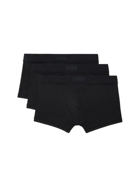 SKIMS Three-Pack Black SKIMS Cotton 3" Boxer Briefs