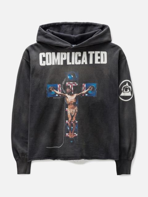 SAINT M×××××× COMPLICATED JESUS ON MONITOR CROSS HOODIE