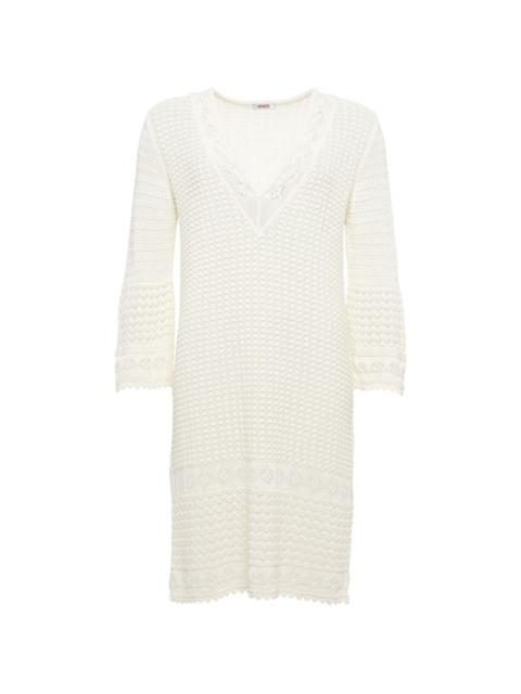 ERES Divina crochet V-neck mini dress