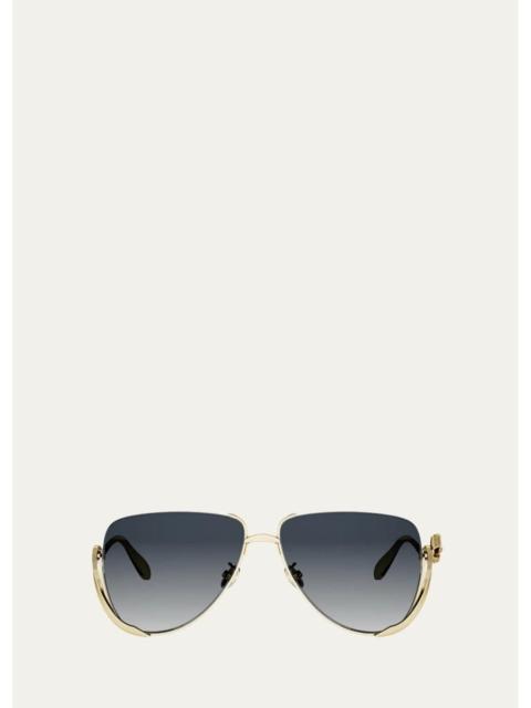 Dior Bow A2U 58MM Pilot Sunglasses