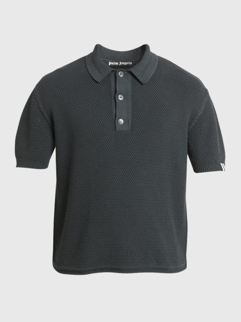 Men's Moss Stitch Polo Shirt