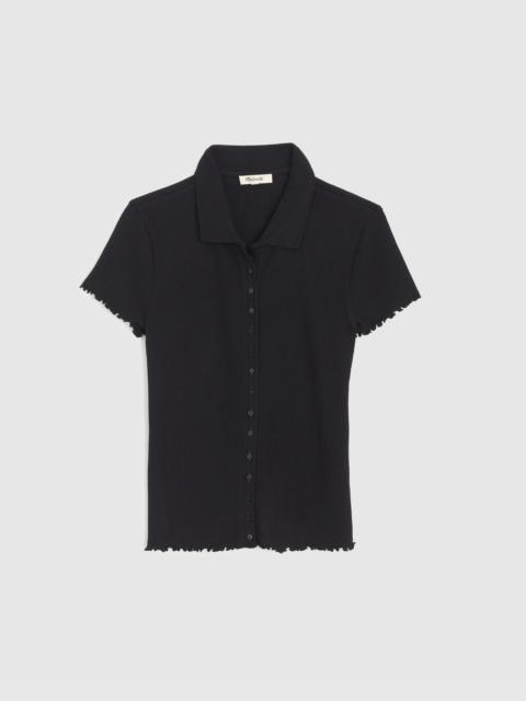 Madewell Cap-Sleeve Botton-Front Top