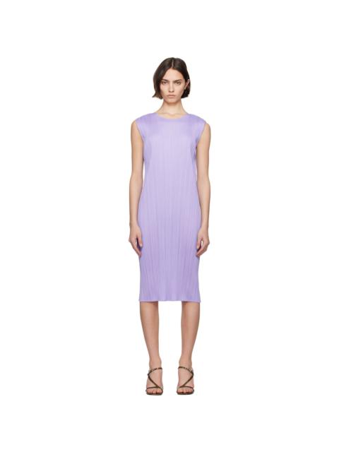 Pleats Please Issey Miyake Purple Monthly Colors April Midi Dress