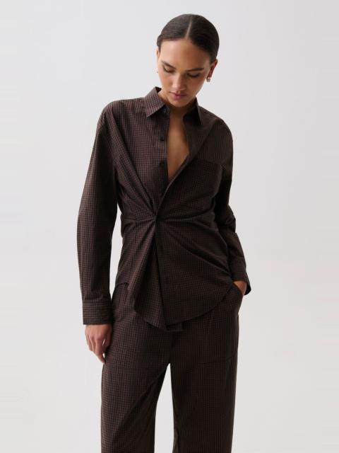 PISTOLA MILA BUTTON DOWN WRAP TOP - HOT TODDY