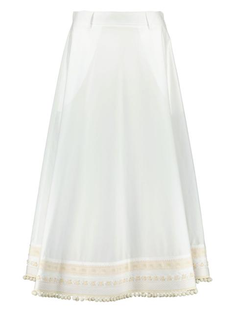 Moschino embroidered a-line skirt