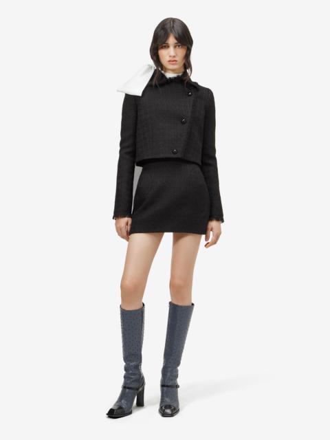 Alexander McQueen Women's Light Tweed Mini Skirt in Black