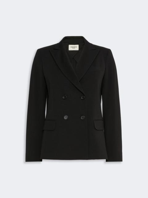 WEEKEND Max Mara COLIBRI Milano-knit double-breasted jersey blazer - BLACK