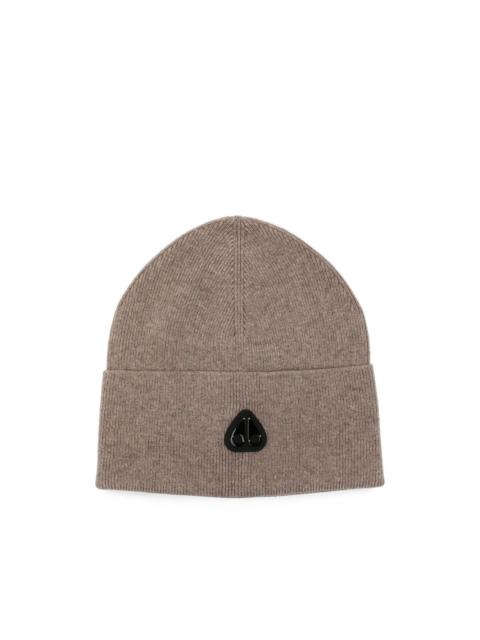 MOOSE KNUCKLES Frost logo-patch beanie hat