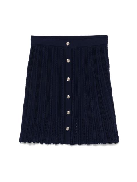 cable-knit mini skirt