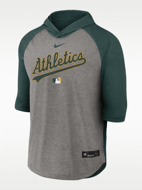 Nike Athletics Authentic Collection Flux Men's Nike Dri-FIT MLB 3/4-Sleeve Hooded T-Shirt