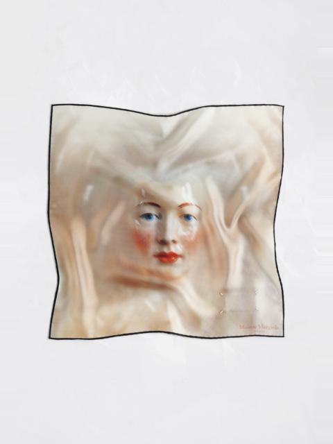 Maison Margiela Porcelain Doll Print Silk Scarf