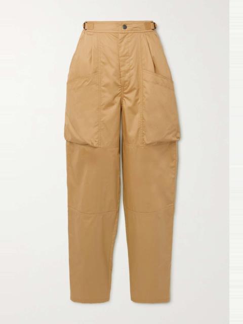 Ferima paneled coated-cotton tapered pants