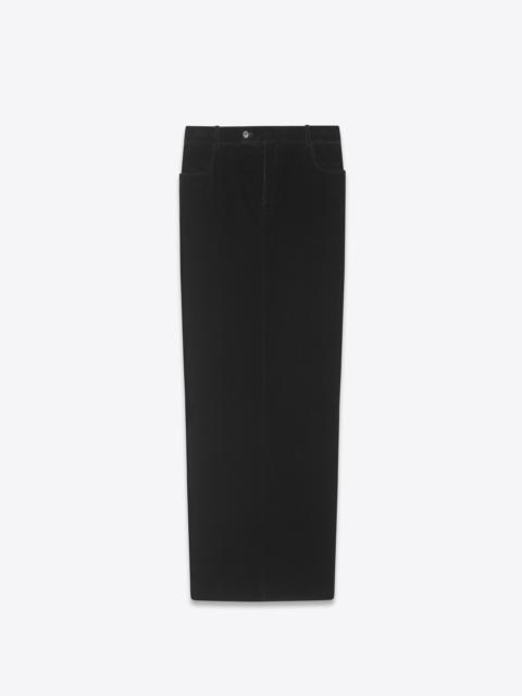 SAINT LAURENT long skirt in velvet