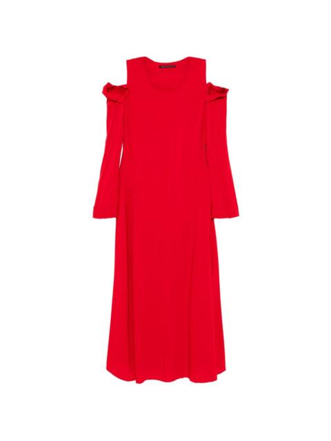 Yohji Yamamoto crushed-sleeves maxi dress