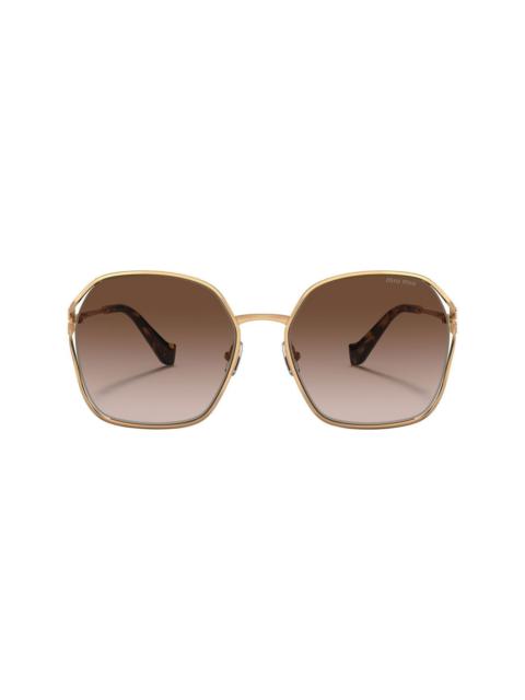 Miu Miu metallic round-frame sunglasses