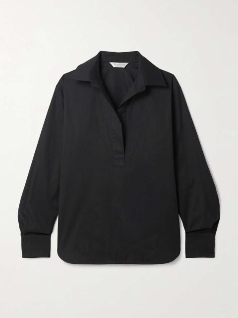 Max Mara Cotton-blend poplin shirt