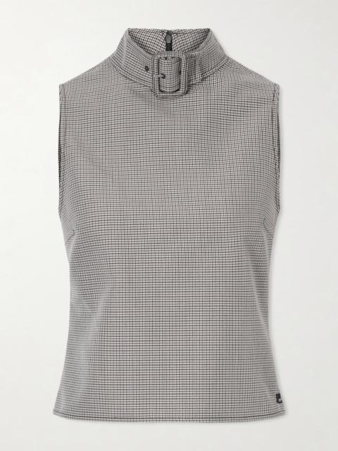 courrèges Buckled Houndstooth Wool-blend Tank