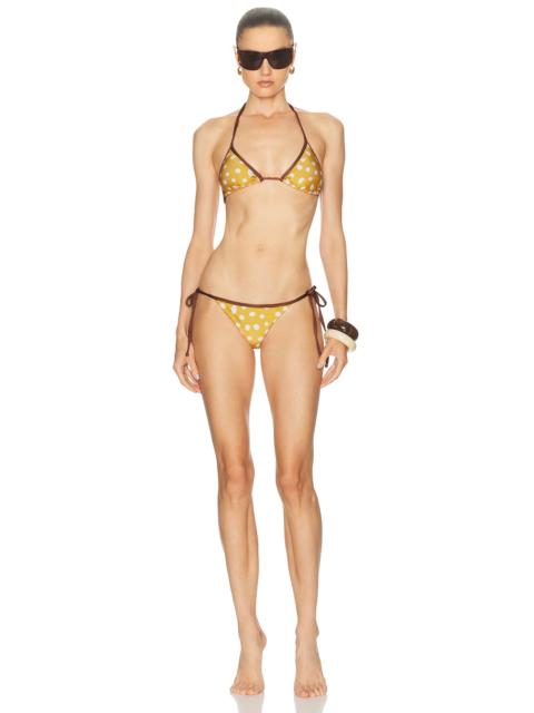 ADRIANA DEGREAS Polka Dots Triangle Bikini Set