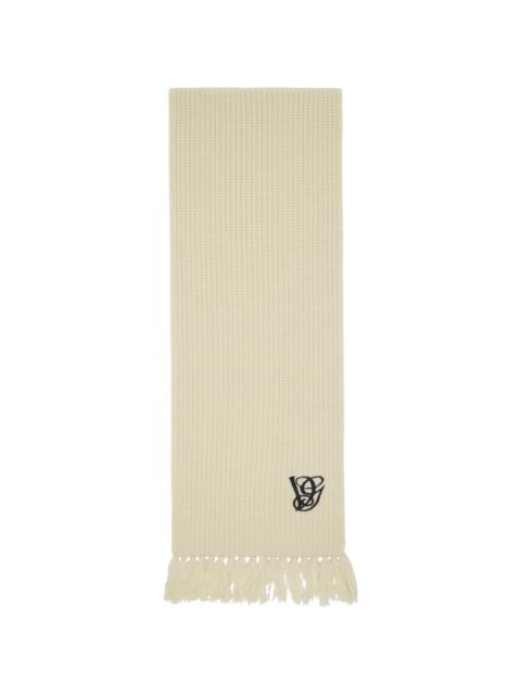Valentino Off-White Wool Scarf