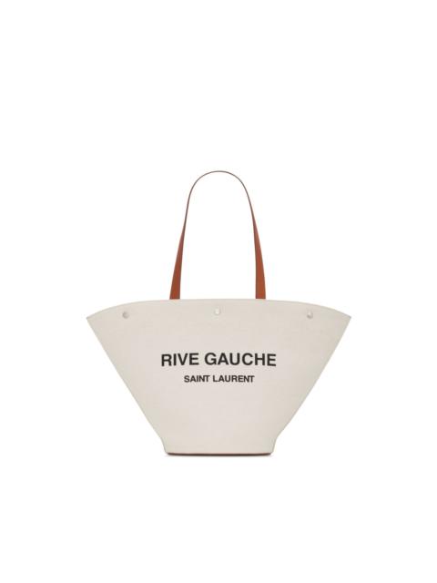 トートバッグ SAINT LAURENT\tRIVE GAUCHE SHOPPING BAG\t499290\tFAADJ\t9784\tBEI SAINT LAURENT Rive Gauche Canvas Trapezoid Tote