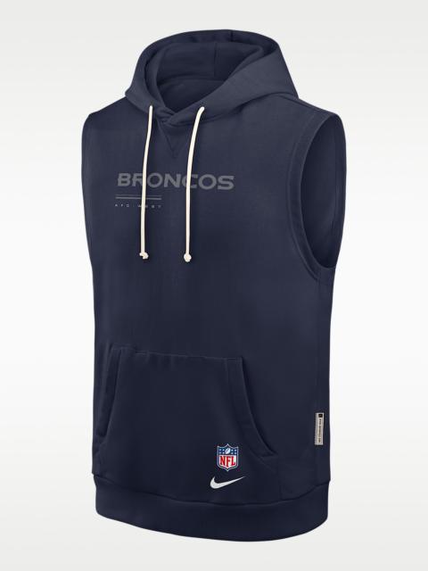 Nike Denver Broncos Sideline Men's Nike Dri-FIT NFL Sleeveless Pullover Hoodie