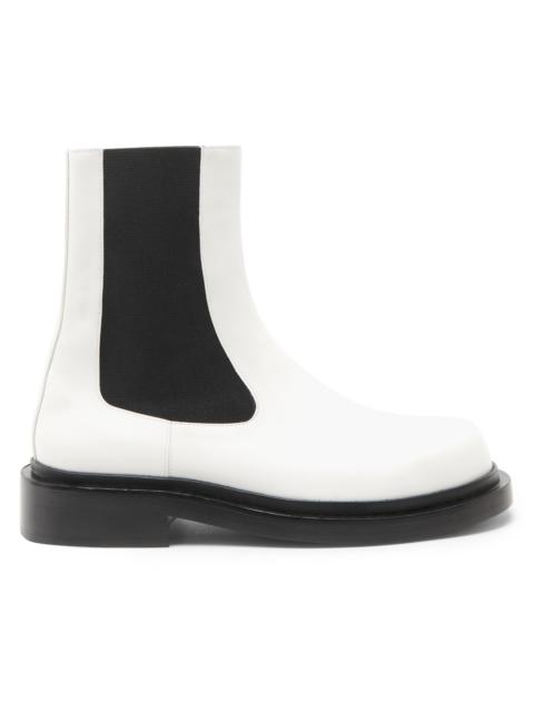 Jil Sander Women's Leather Ankle Boots - Porcelain