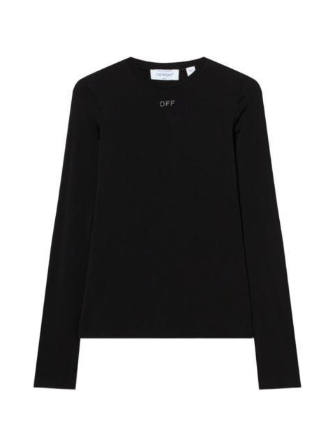 Off-White x Swarovski crystal stamp crewneck top