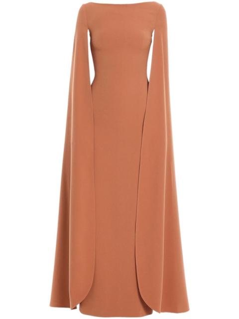 SOLACE LONDON The Sadie cape-design maxi dress