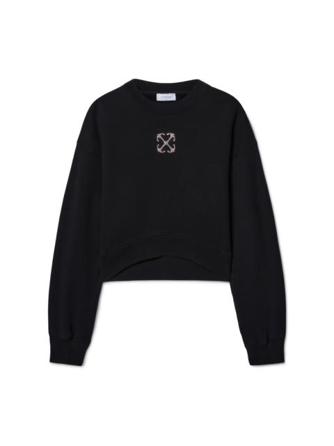 Off-White Black Arrow Jewel Cropped Sweatshirt