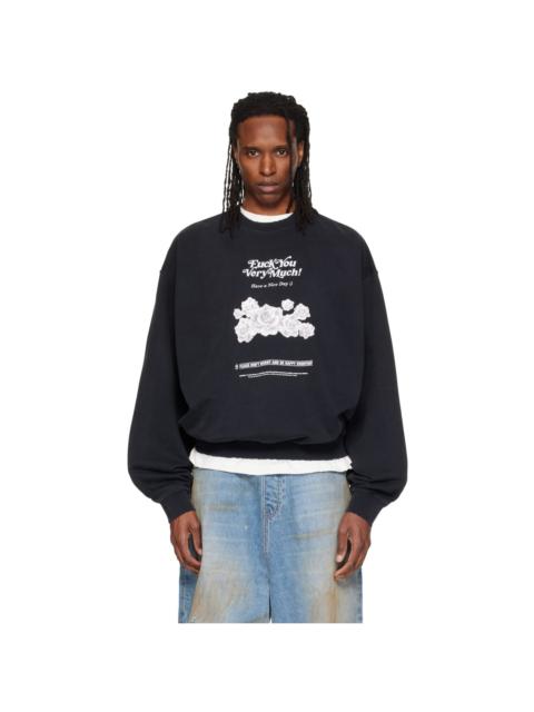 VETEMENTS Black 'Fuck You Very Much' Sweatshirt