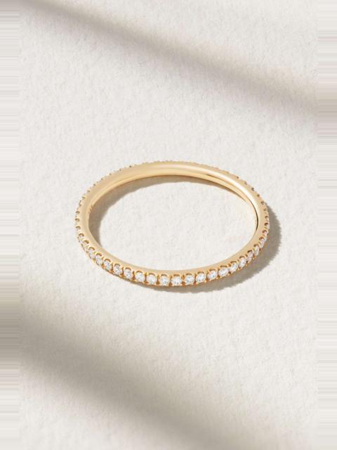 Thread 18-karat rose gold sapphire ring