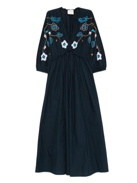 forte_forte floral-embroidered midi dress