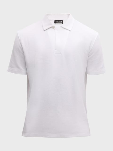Men's Cotton Honeycomb Polo Shirt