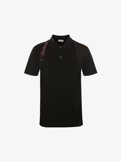 Alexander McQueen Men's Harness Polo Shirt in Black