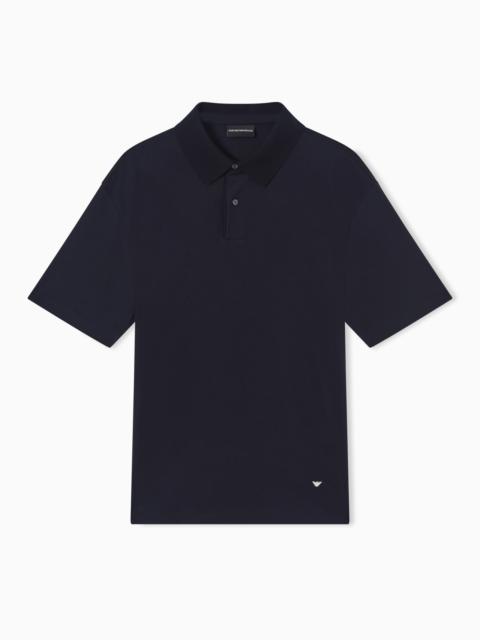 EMPORIO ARMANI LOOSE-FIT POLO SHIRT IN LIGHT JERSEY