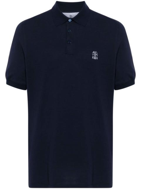 Brunello Cucinelli logo-print cotton polo shirt